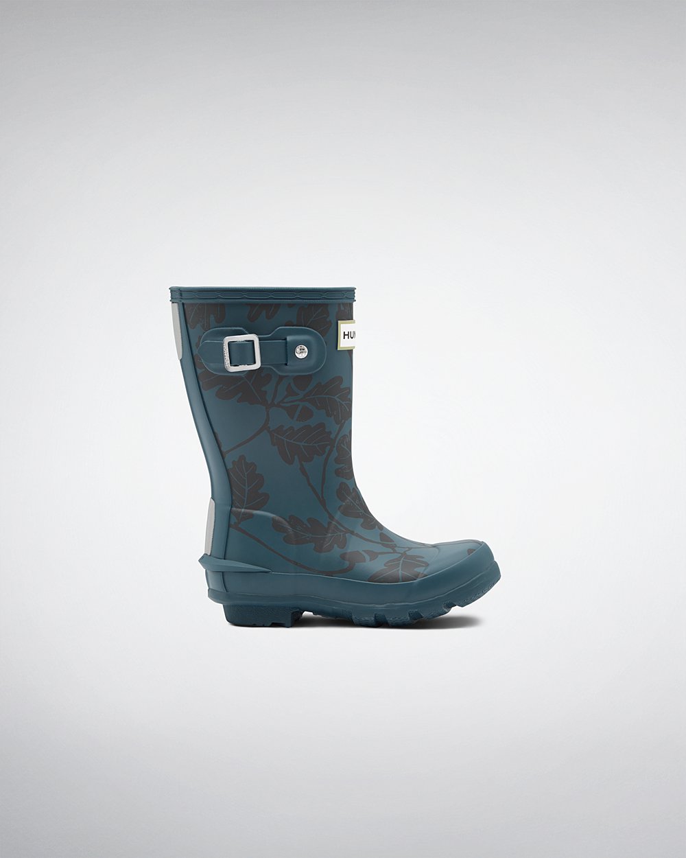 Hunter Original Big National Trust Print Rain Boots - Online Kids Blue - TRSXMP352